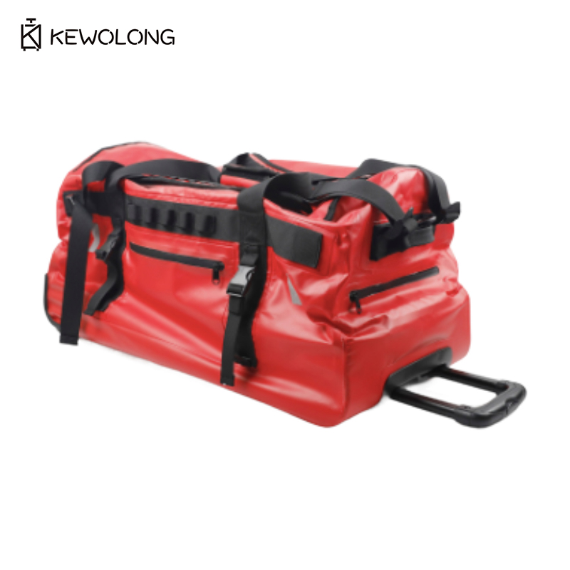 Foldable Rolling Luggage Bag - PVC 방수 90L 대형 롤링 더플백
