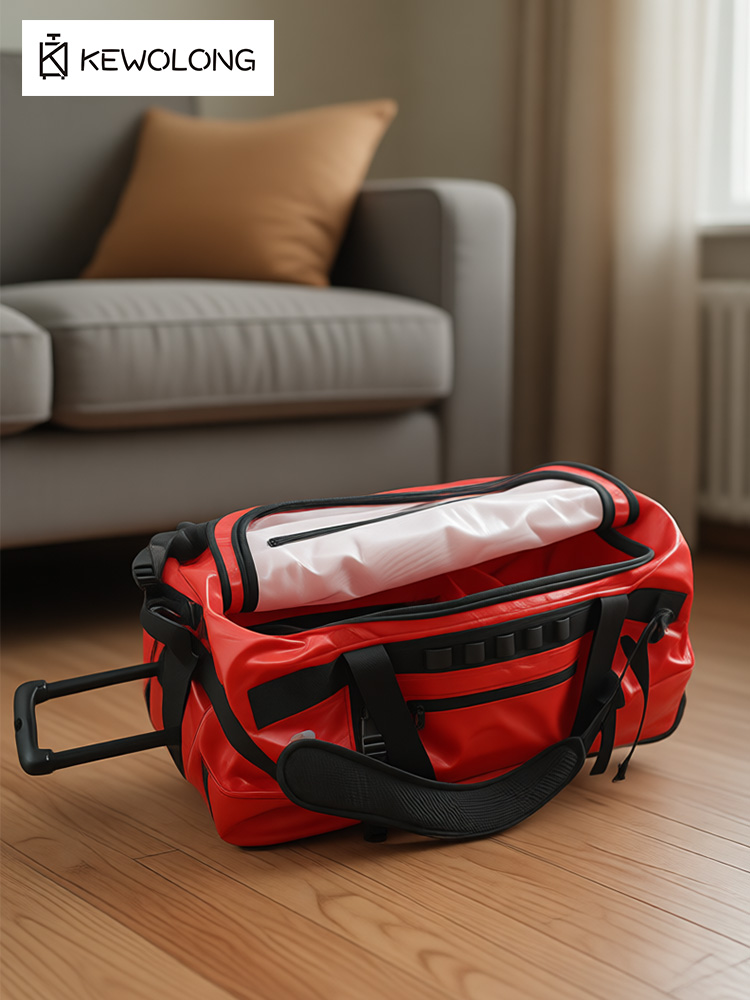 PVC 방수 90L 대형 롤링 더플백 여행, 캠핑, 야 - Foldable Rolling Luggage Bag 리뷰 및 가격